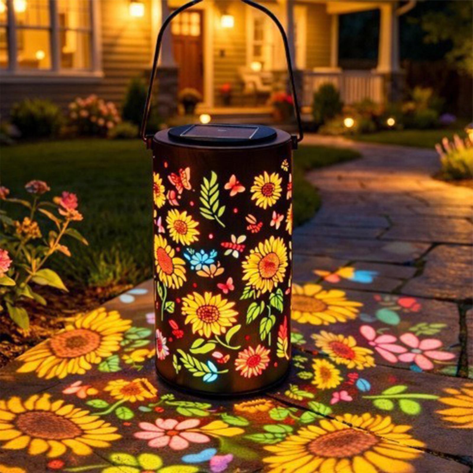 Solar Garden Light - Солнечный фонарь в форме подсолнуха, всепогодный,