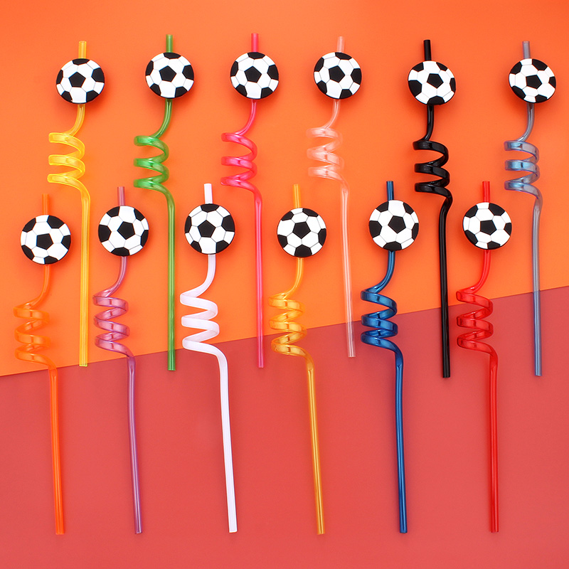 Reusable Straw - 12 шт. соломинки на футбольную тематику,