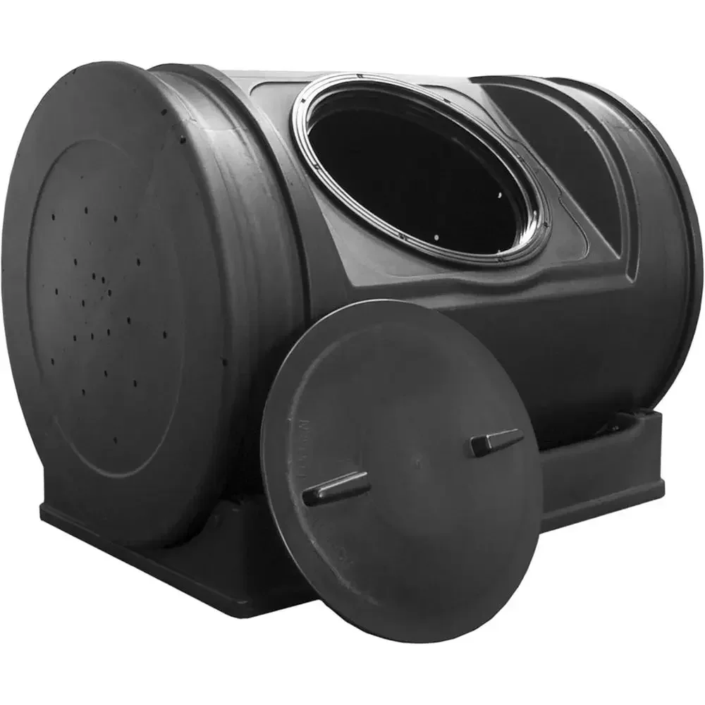 Compost Bin - Уличный садовый компостер с ручками, черный.