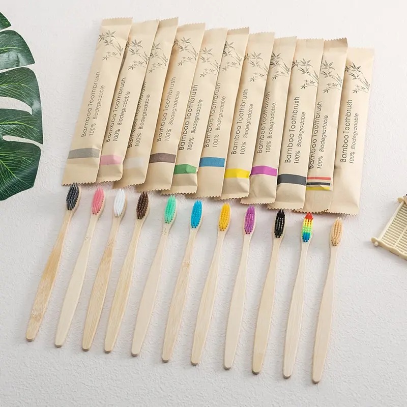 Bamboo Toothbrush - Набор из 10 натуральных бамбуковых зубных