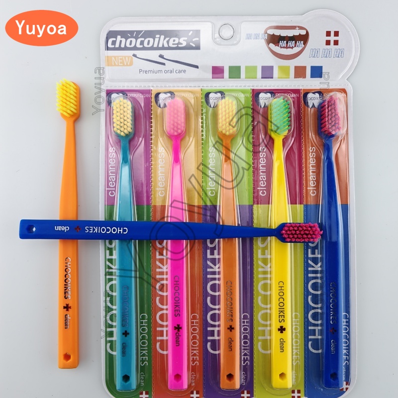 Bamboo Toothbrush - 50 шт. ультрамягкая зубная щетка цветная