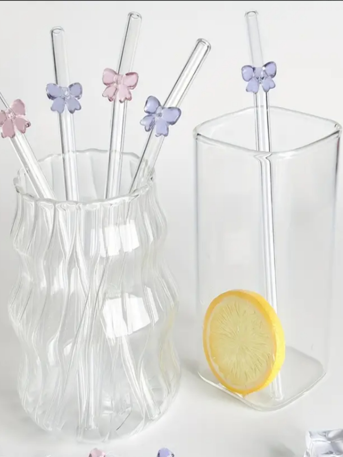 2/6 шт. элегантные стеклянные  – обзор и цена Reusable Straw