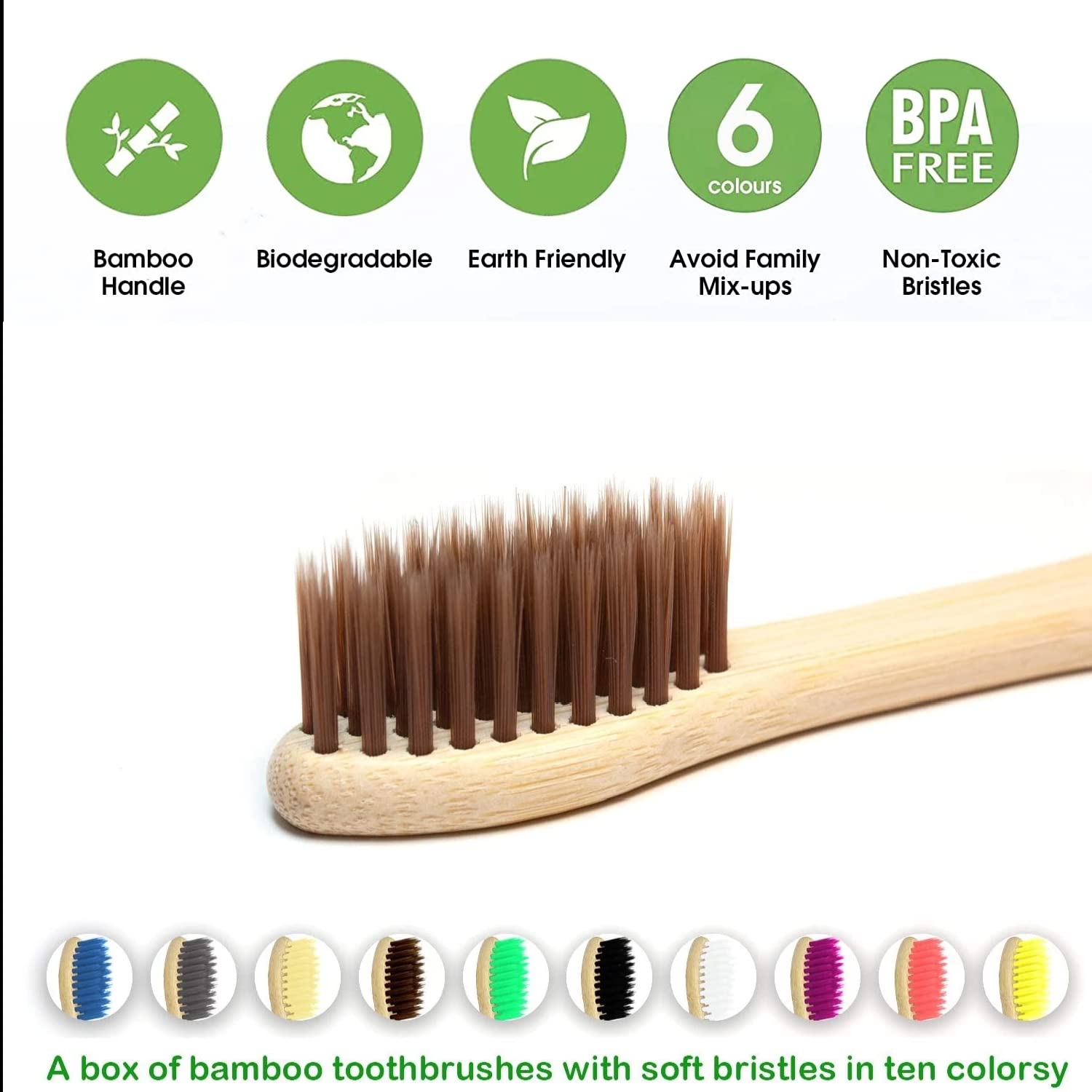 Набор из 10 натуральных бамбук – обзор и цена Bamboo Toothbrush