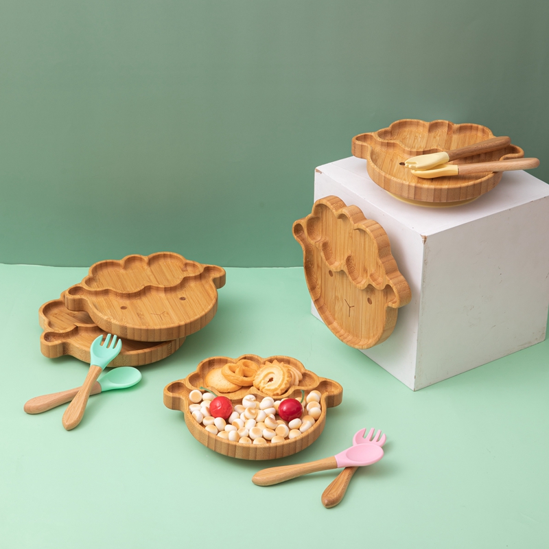 4 шт., Детские тарелки на прис – обзор и цена Bamboo Cutlery