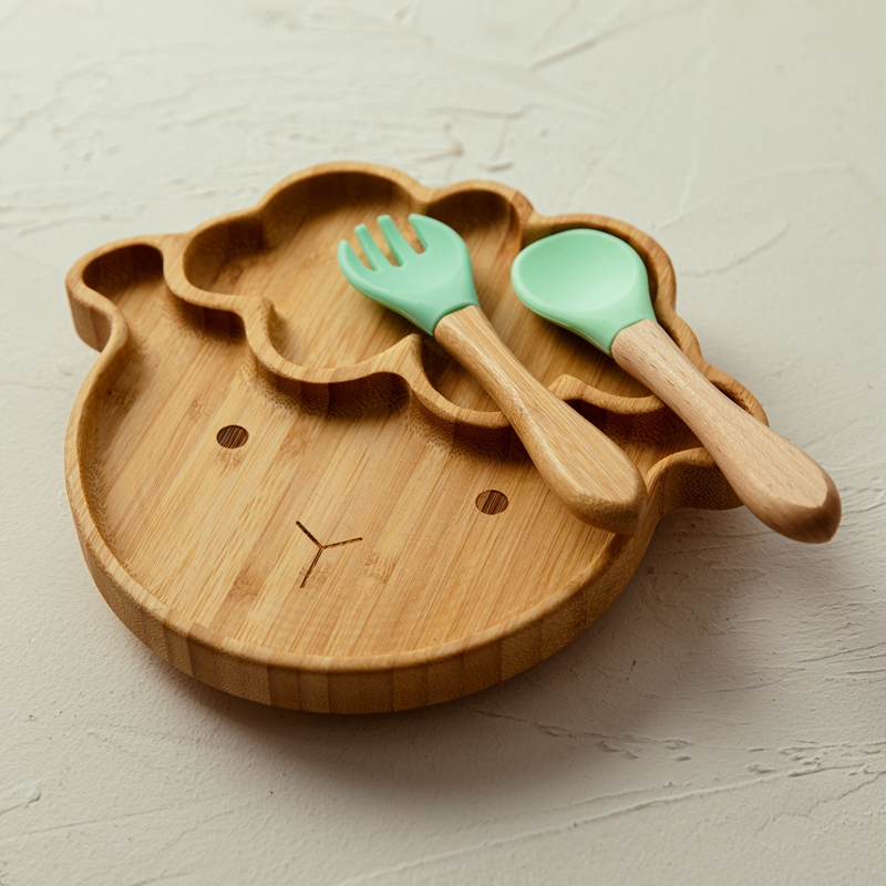 4 шт., Детские тарелки на прис – обзор и цена Bamboo Cutlery