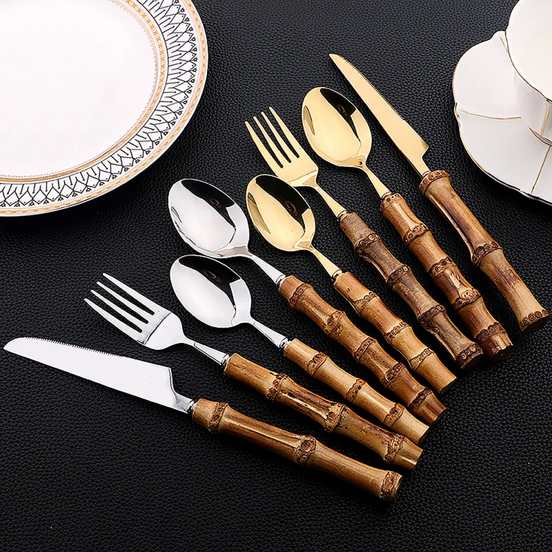 24 шт., столовые приборы из не – обзор и цена Bamboo Cutlery
