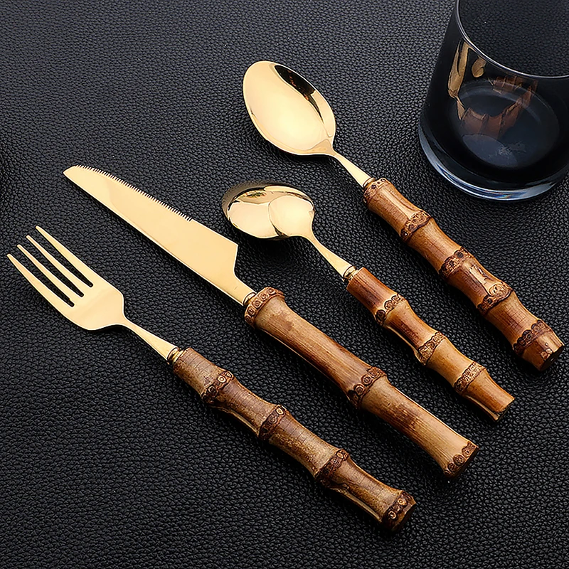 24 шт., столовые приборы из не – обзор и цена Bamboo Cutlery