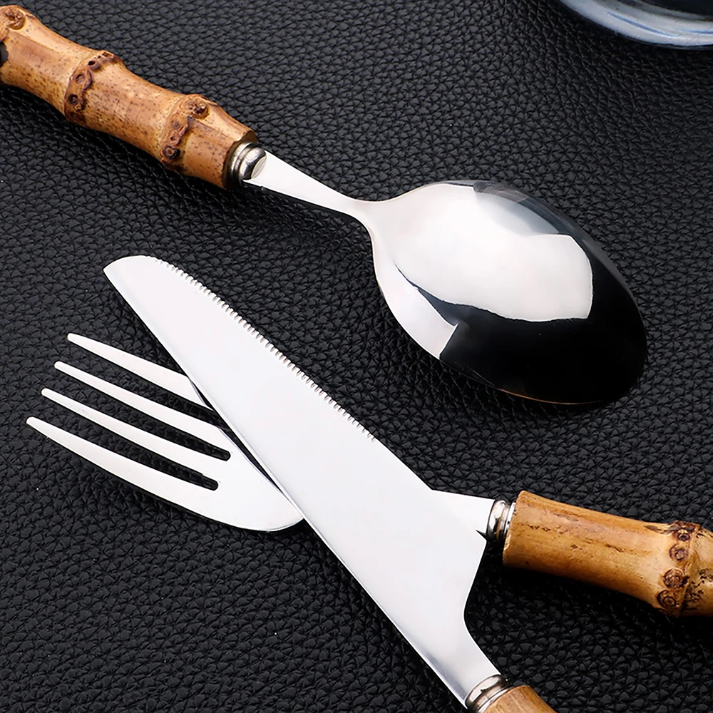 24 шт., столовые приборы из не – обзор и цена Bamboo Cutlery