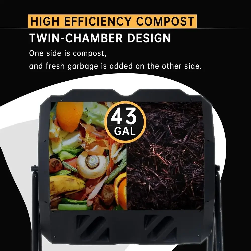 Двухкамерный вращающийся уличн – обзор и цена Compost Bin